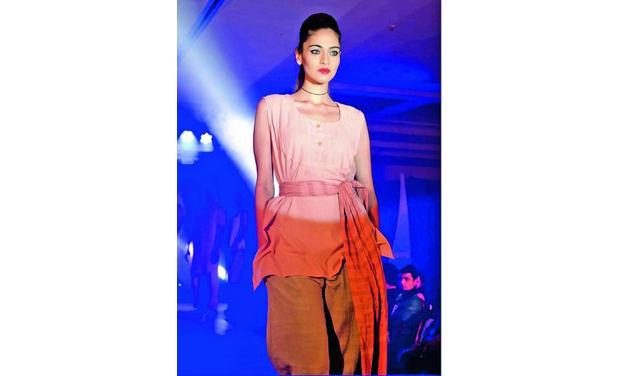 A model wearing Ayurveda clothing by Bodha. A model wearing Ayurveda clothing by Bodha.